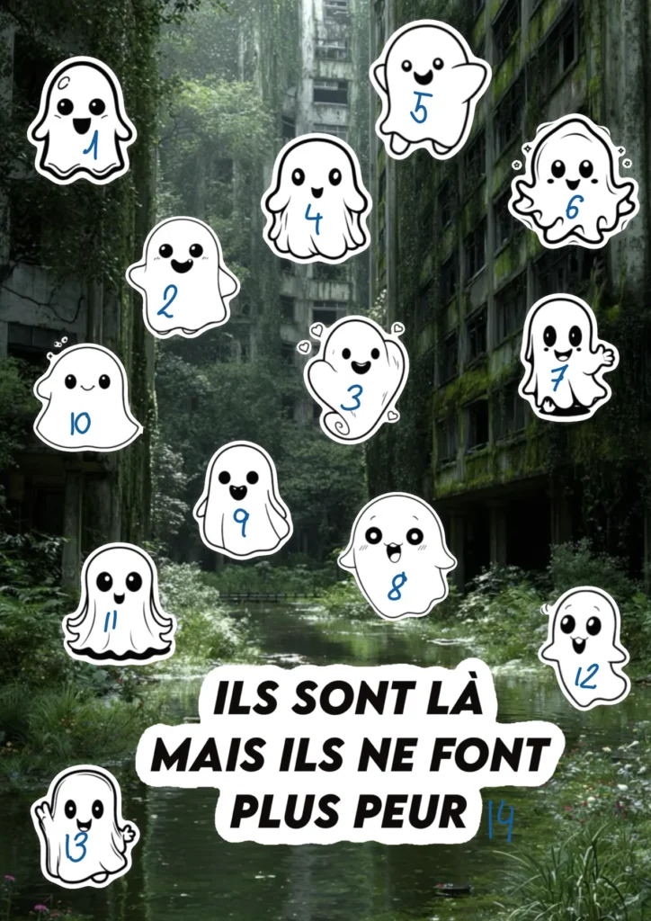 Flash tattoo « Petits fantômes » dessiné par 6rius Tattoo près de Mulhouse.